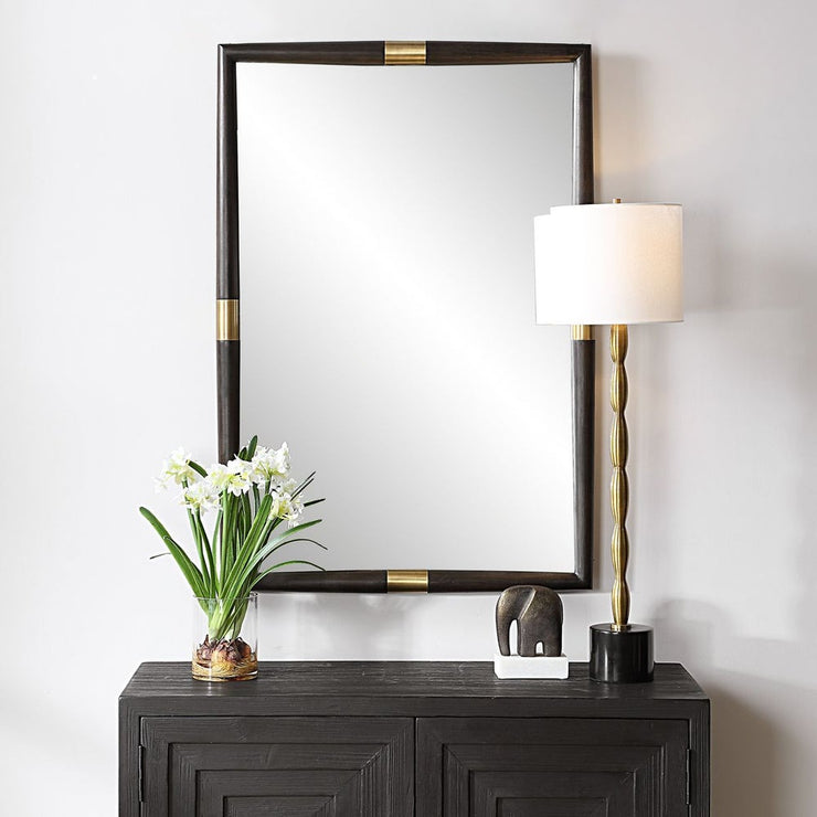 Uttermost Larkin Dark Oak Wood Framed Mirror