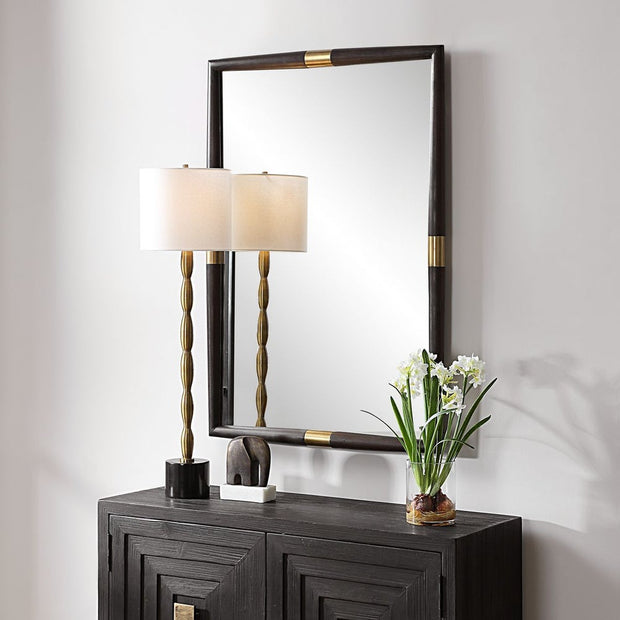 Uttermost Larkin Dark Oak Wood Framed Mirror