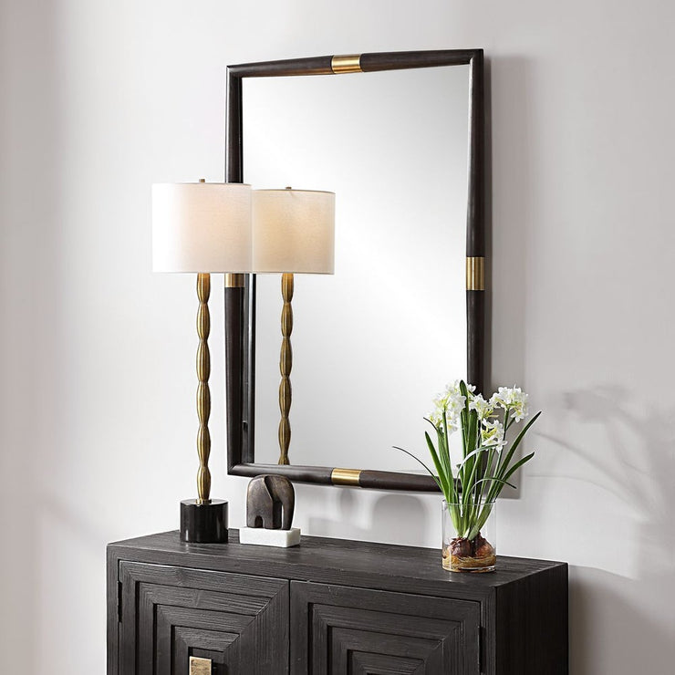 Uttermost Larkin Dark Oak Wood Framed Mirror