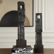 Uttermost Cipher Set of 2 Wood Sculpture Totems