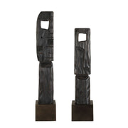 Uttermost Cipher Set of 2 Wood Sculpture Totems