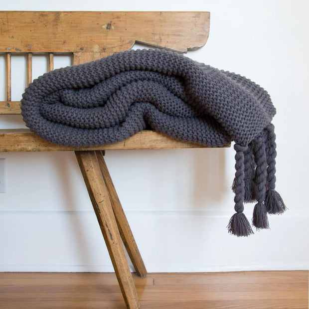 Pom Pom at Home Trestles Cable Knit Oversized Throw Blanket ~ Available in 3 Colors
