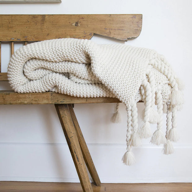 Pom Pom at Home Trestles Cable Knit Oversized Throw Blanket ~ Available in 3 Colors