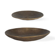 Uttermost Stratum Set of 2 Antique Brass Round Bowls