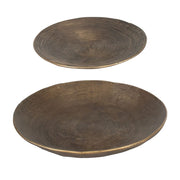 Uttermost Stratum Set of 2 Antique Brass Round Bowls