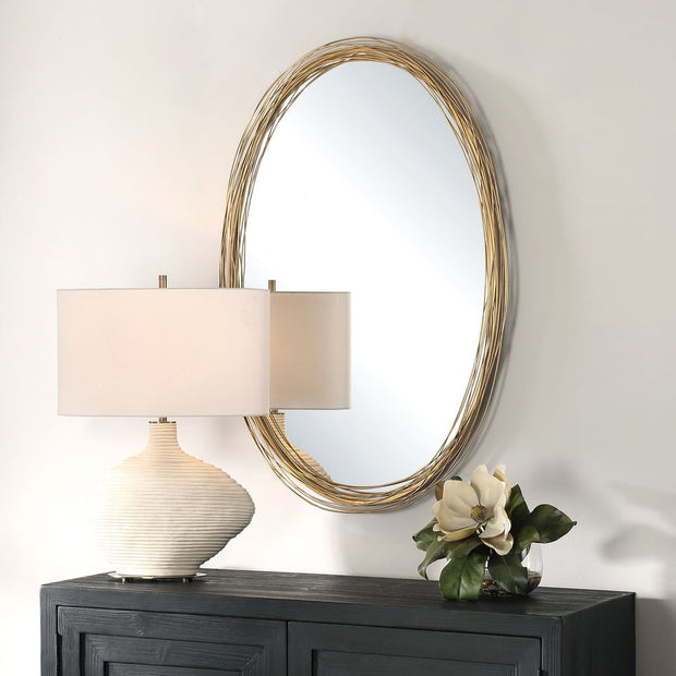 Uttermost Gillian Gold Finish Oval Mirror