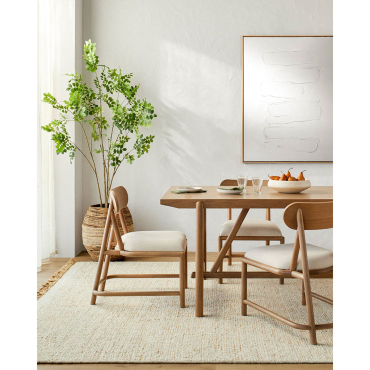 Surya Keating Modern Wheat Oak Dining Table