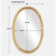 Uttermost Gillian Gold Finish Oval Mirror