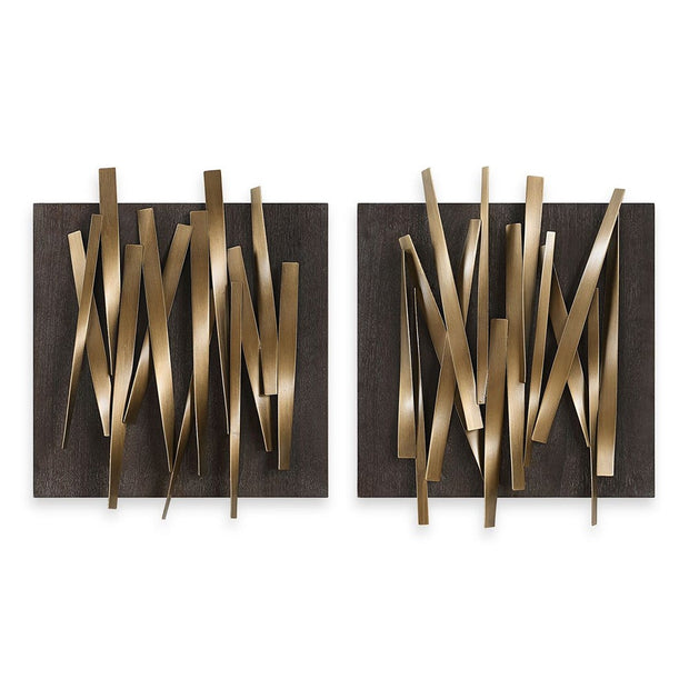 Uttermost Crosshatch Metal Wall Decor ~ Set Of Two