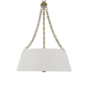 Uttermost Andalucia White Linen Hanging Shade 4 Light Pendant