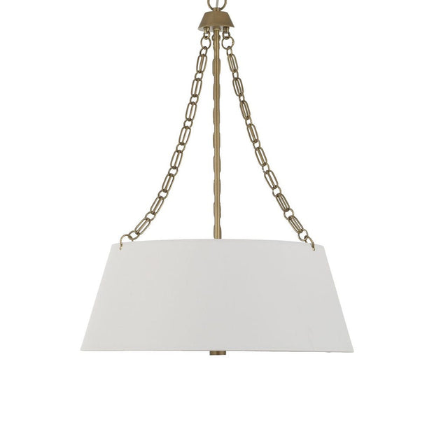 Uttermost Andalucia White Linen Hanging Shade 4 Light Pendant