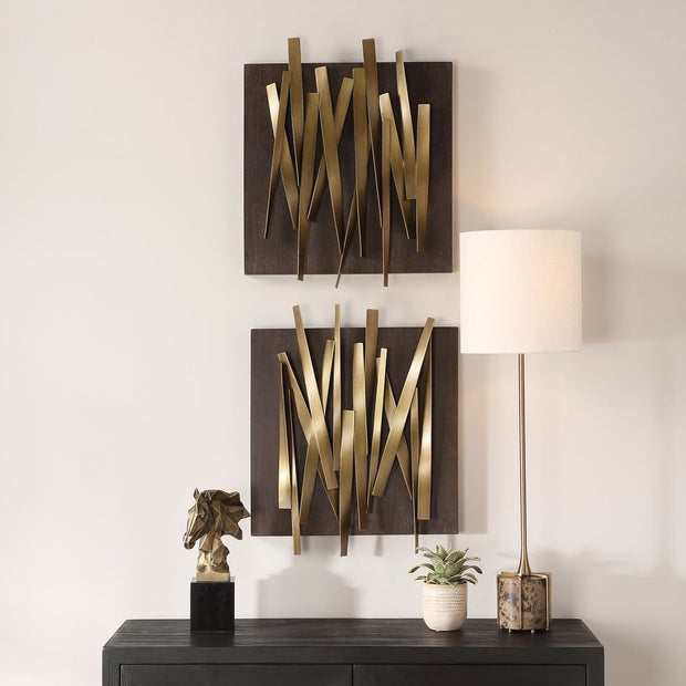 Uttermost Crosshatch Metal Wall Decor ~ Set Of Two