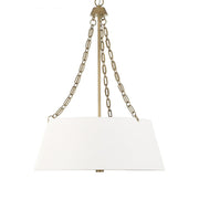 Uttermost Andalucia White Linen Hanging Shade 4 Light Pendant