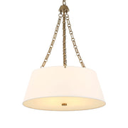 Uttermost Andalucia White Linen Hanging Shade 4 Light Pendant