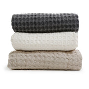 Pom Pom at Home Zuma Natural Waffle Weave Oversized Throw Blanket