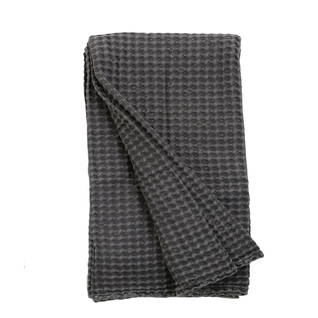 Pom Pom at Home Zuma Charcoal Waffle Weave Oversized Throw Blanket