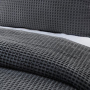 Pom Pom at Home Zuma Charcoal Waffle Weave Oversized Throw Blanket