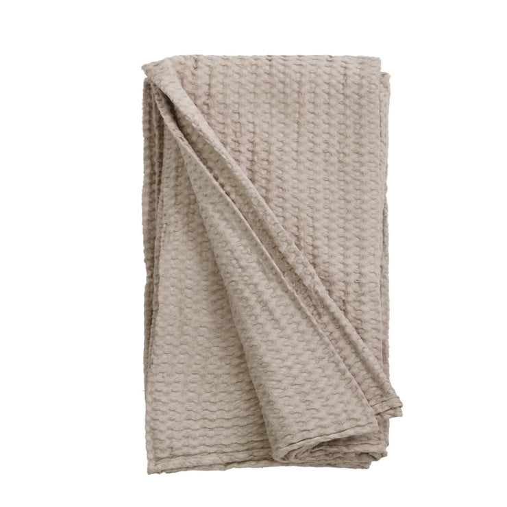 Pom Pom at Home Zuma Natural Waffle Weave Oversized Throw Blanket