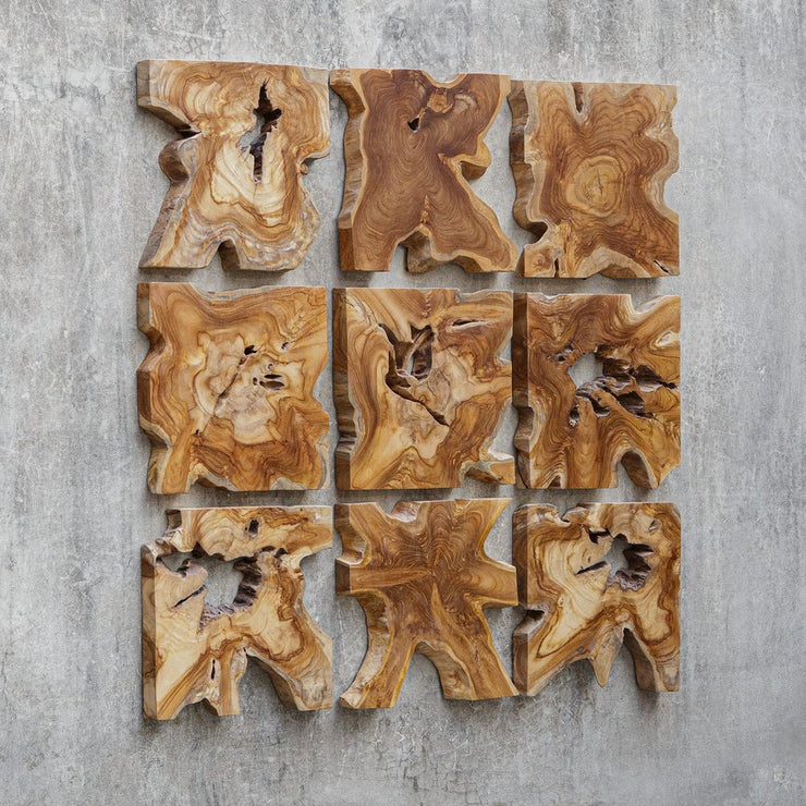 Uttermost Talia Wood Wall Decor ~ Set Of 9