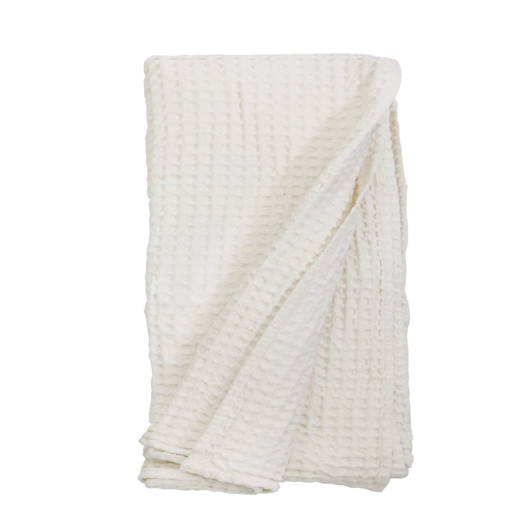 Pom Pom at Home Zuma Cream Waffle Weave Oversized Throw Blanket