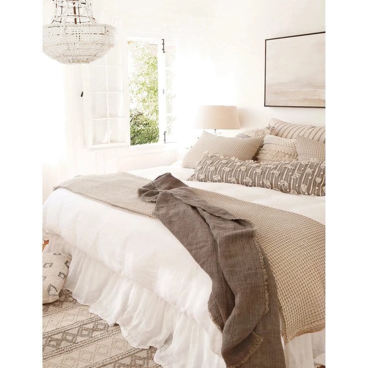 Pom Pom at Home Zuma Natural Waffle Weave Oversized Throw Blanket