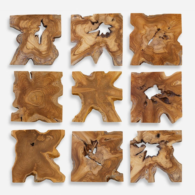 Uttermost Talia Wood Wall Decor ~ Set Of 9