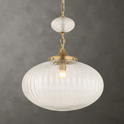 Uttermost Bellaire Clear Melon Glass 1 Light Pendant