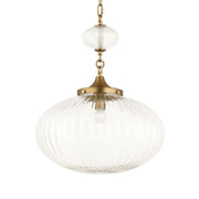 Uttermost Bellaire Clear Melon Glass 1 Light Pendant