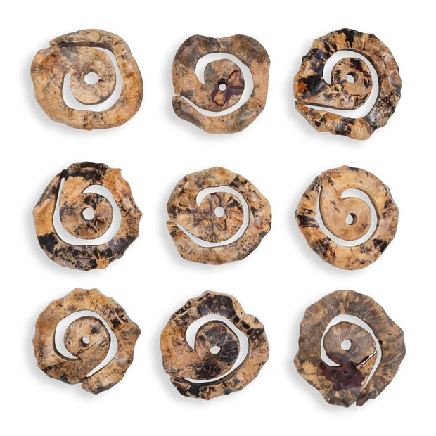 Uttermost Corkscrew  Wood Wall Decor ~ Set Of 9