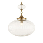 Uttermost Bellaire Clear Melon Glass 1 Light Pendant