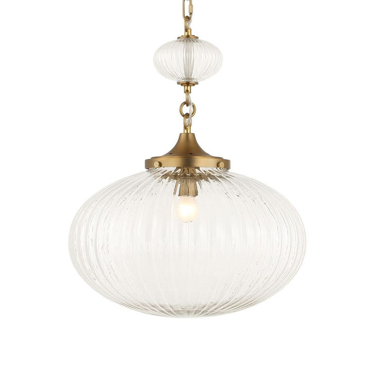 Uttermost Bellaire Clear Melon Glass 1 Light Pendant