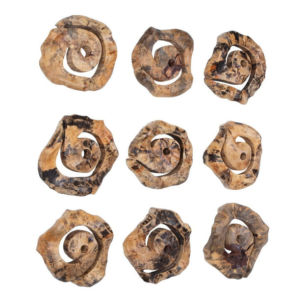 Uttermost Corkscrew  Wood Wall Decor ~ Set Of 9