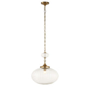 Uttermost Bellaire Clear Melon Glass 1 Light Pendant