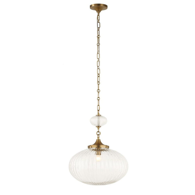 Uttermost Bellaire Clear Melon Glass 1 Light Pendant