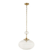 Uttermost Bellaire Clear Melon Glass 1 Light Pendant