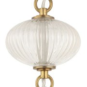 Uttermost Bellaire Clear Melon Glass 1 Light Pendant