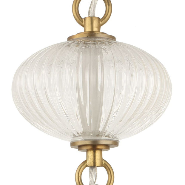 Uttermost Bellaire Clear Melon Glass 1 Light Pendant