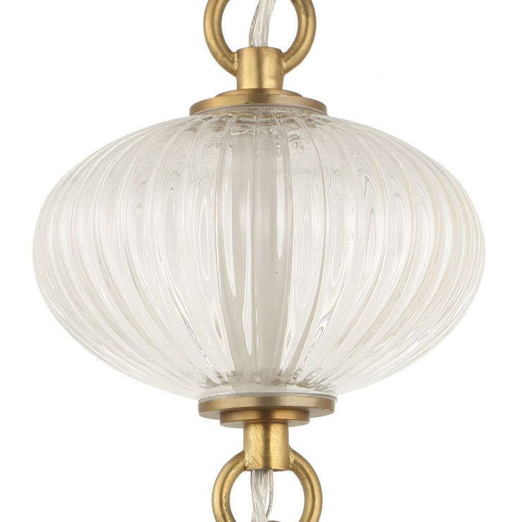 Uttermost Bellaire Clear Melon Glass 1 Light Pendant