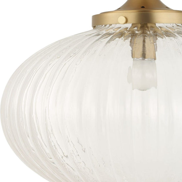 Uttermost Bellaire Clear Melon Glass 1 Light Pendant