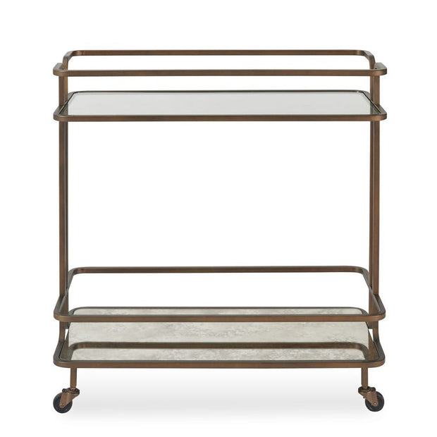 Uttermost Erivo Bronze with Antiqued Mirror Bar Cart
