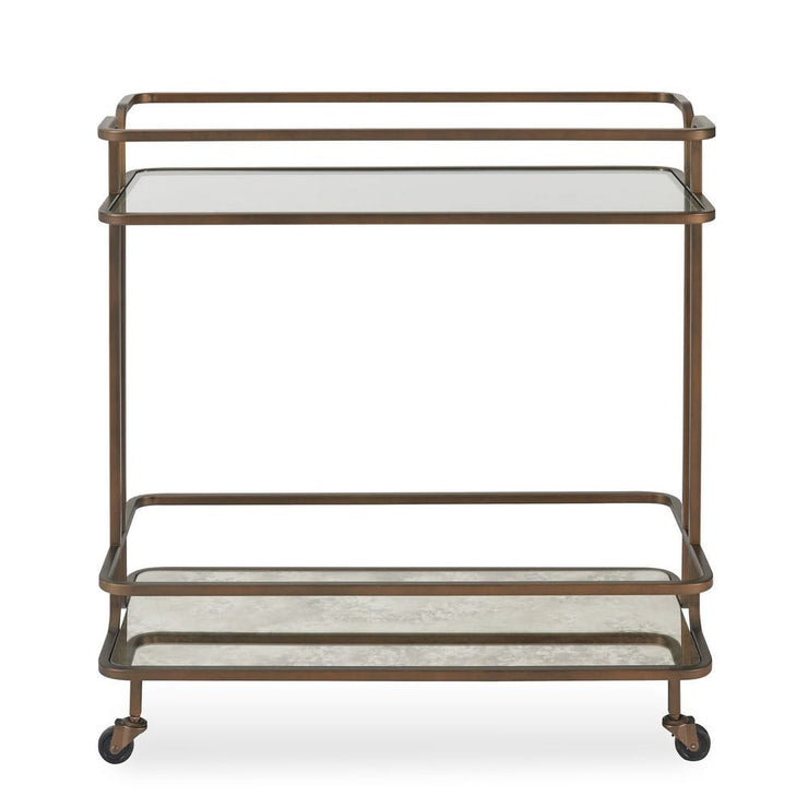 Uttermost Erivo Bronze with Antiqued Mirror Bar Cart