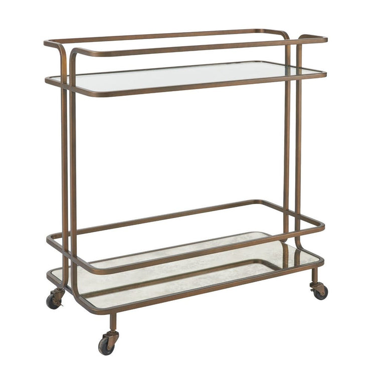 Uttermost Erivo Bronze with Antiqued Mirror Bar Cart