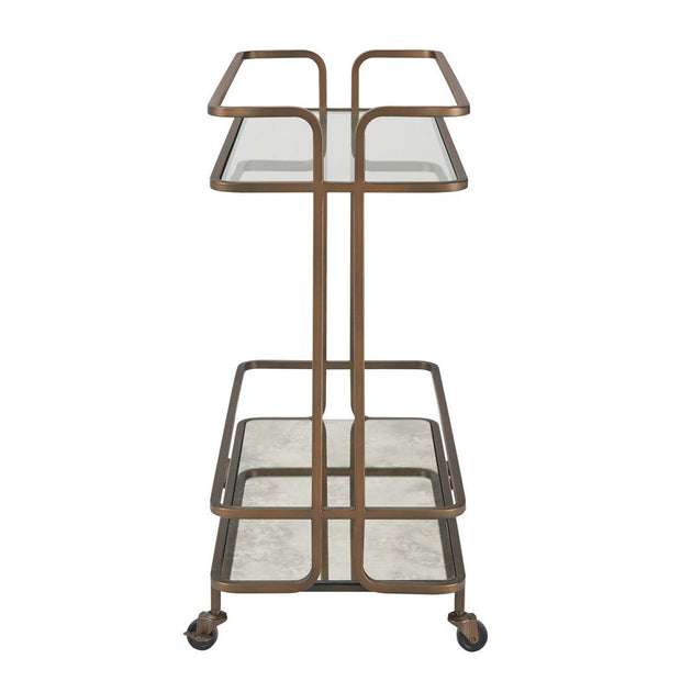 Uttermost Erivo Bronze with Antiqued Mirror Bar Cart