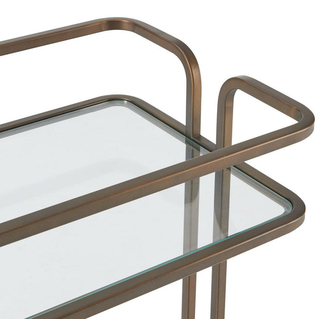 Uttermost Erivo Bronze with Antiqued Mirror Bar Cart