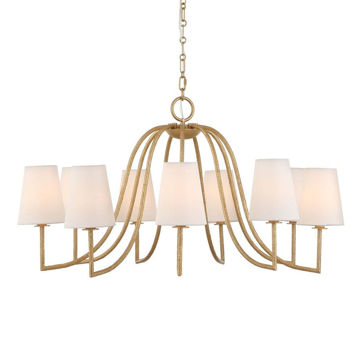 Uttermost Seville Textured Gold 9 Light Chandelier