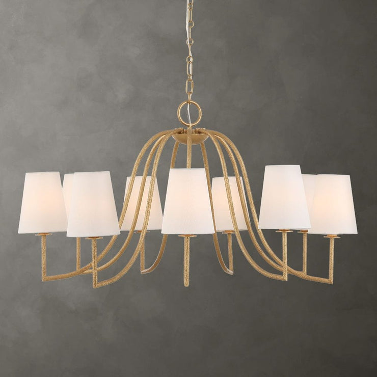 Uttermost Seville Textured Gold 9 Light Chandelier