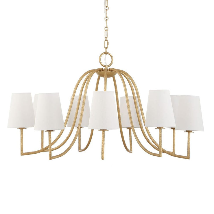 Uttermost Seville Textured Gold 9 Light Chandelier