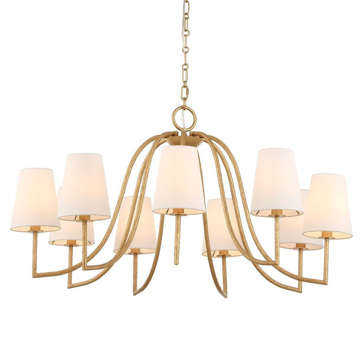 Uttermost Seville Textured Gold 9 Light Chandelier