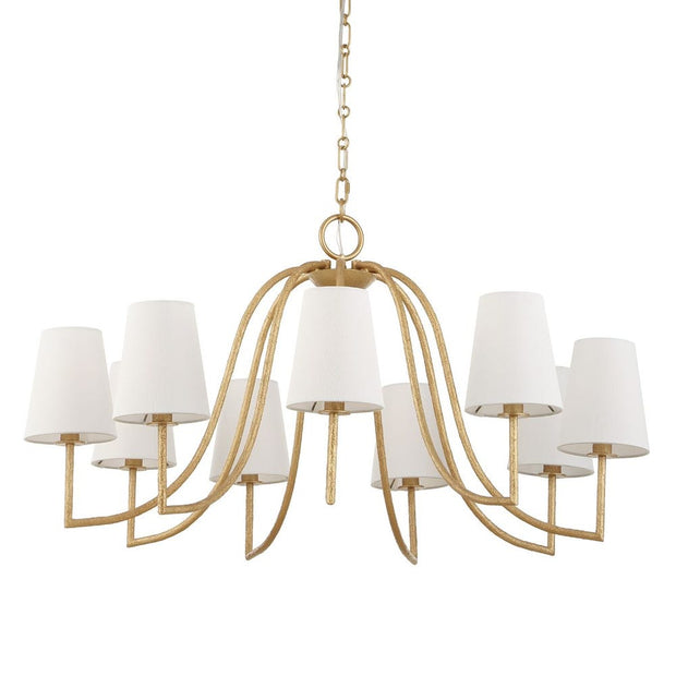 Uttermost Seville Textured Gold 9 Light Chandelier