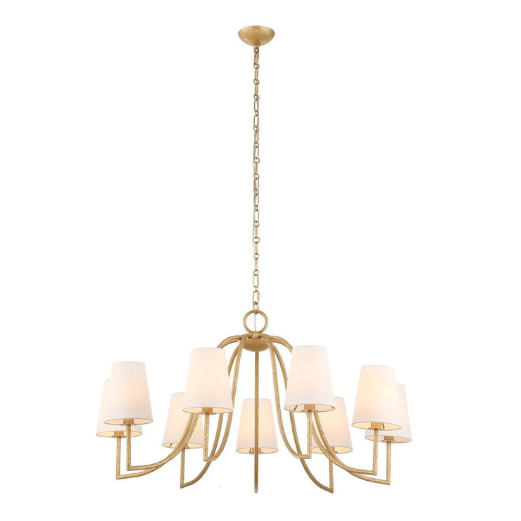 Uttermost Seville Textured Gold 9 Light Chandelier